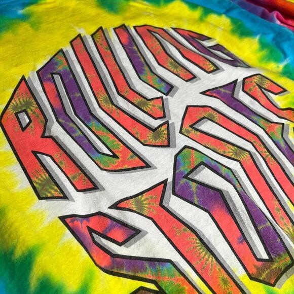 Vintage 2002 Liquid Blue The Rolling Stones Tie-Dye Band T-Shirt Size XL 90s Y2K - Picture 5 of 10